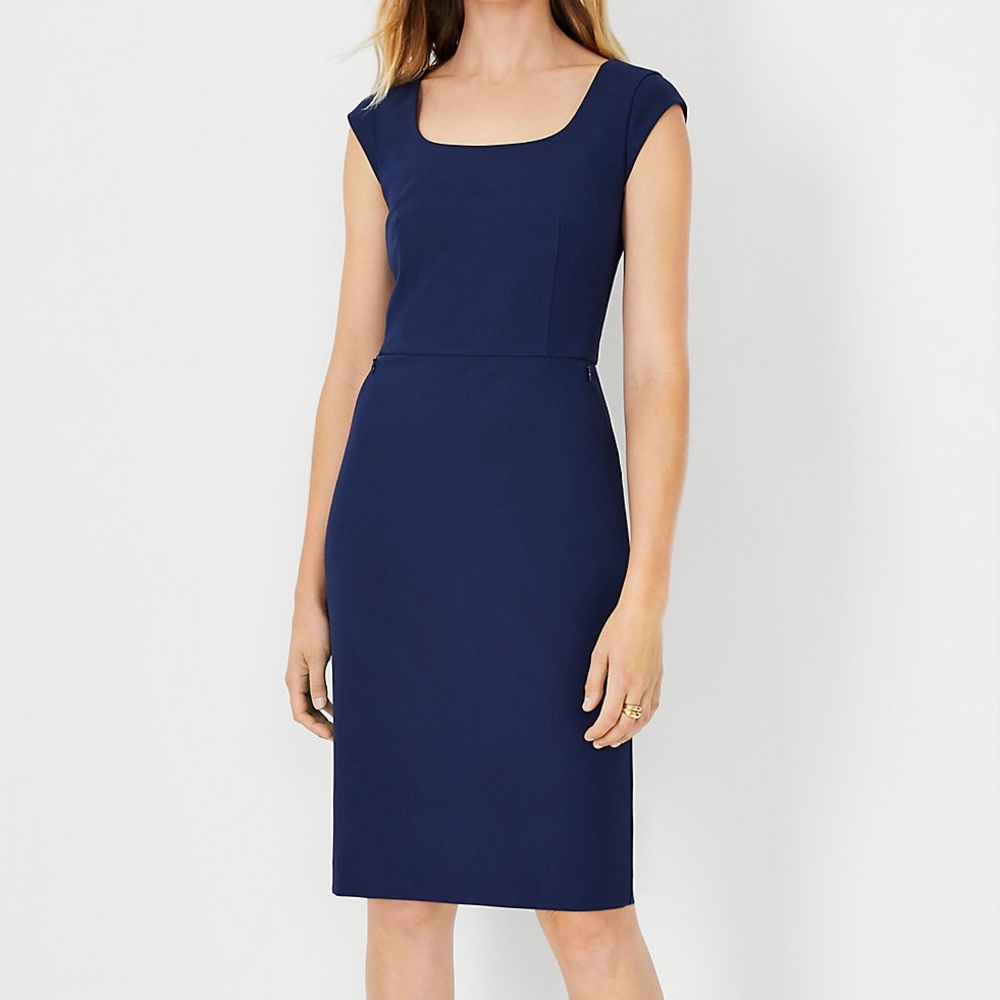 NWOT Ann Taylor Navy Suit Dress